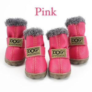 ™Purfectly Pawesome Pets Petasia Winter Pet Dog Shoes Warm Snow Boots Waterproof Fur 4Pcs - Purfectly Pawesome Pets