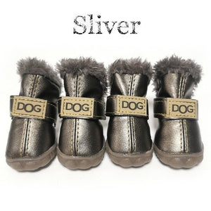 ™Purfectly Pawesome Pets Petasia Winter Pet Dog Shoes Warm Snow Boots Waterproof Fur 4Pcs - Purfectly Pawesome Pets