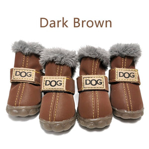 ™Purfectly Pawesome Pets Petasia Winter Pet Dog Shoes Warm Snow Boots Waterproof Fur 4Pcs - Purfectly Pawesome Pets