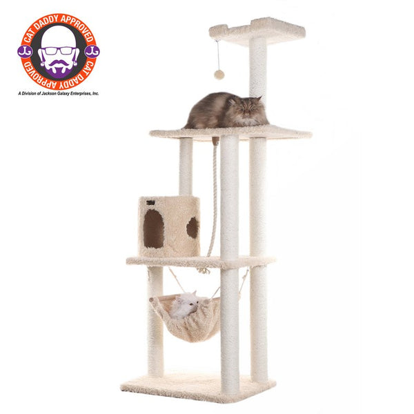 ™Purfectly Pawesome Pets Real Wood 70" Cat Condo - Purfectly Pawesome Pets