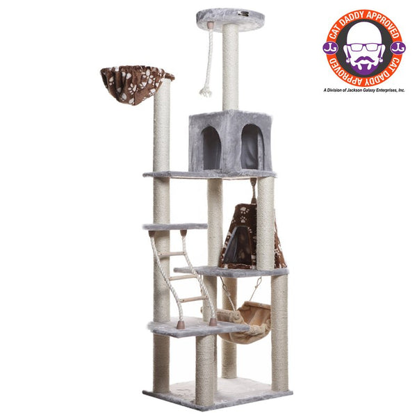 ™Purfectly Pawesome Pets Real Wood Cat Climber Play House - Purfectly Pawesome Pets